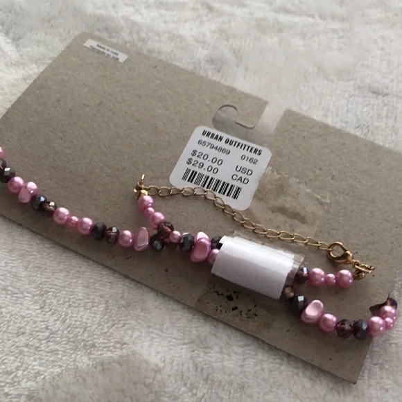 New Urban outfitters Cher Pearl Gem Heart necklace, choker - Picture 9 of 10